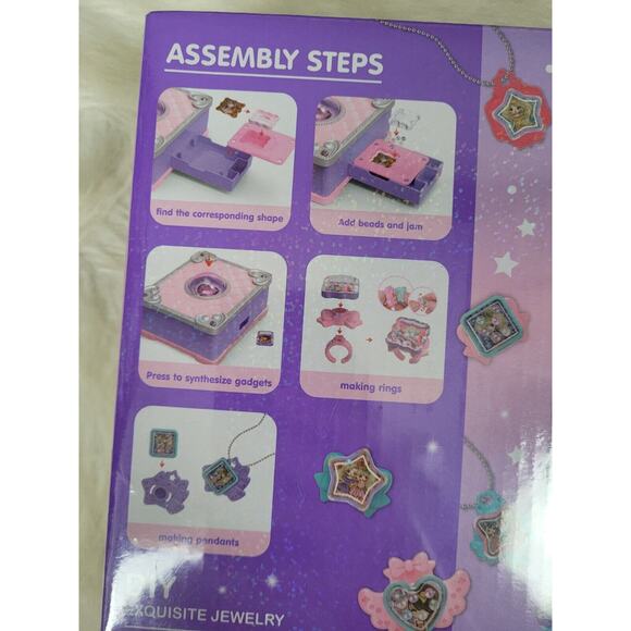 DIY Jewel Rings Stickers Pendent Making Kit for Little Girls Arts and Crafts - Picture 7 of 9